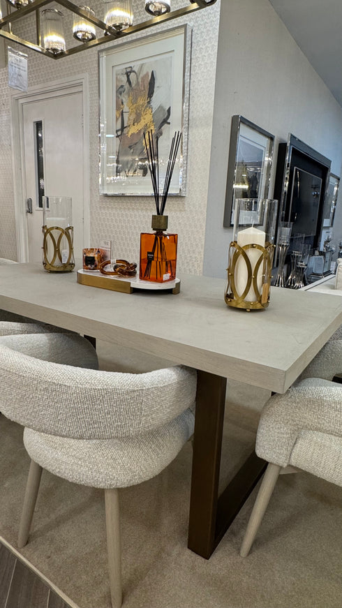 Felicity 6 Seater Dining Table - Grey White